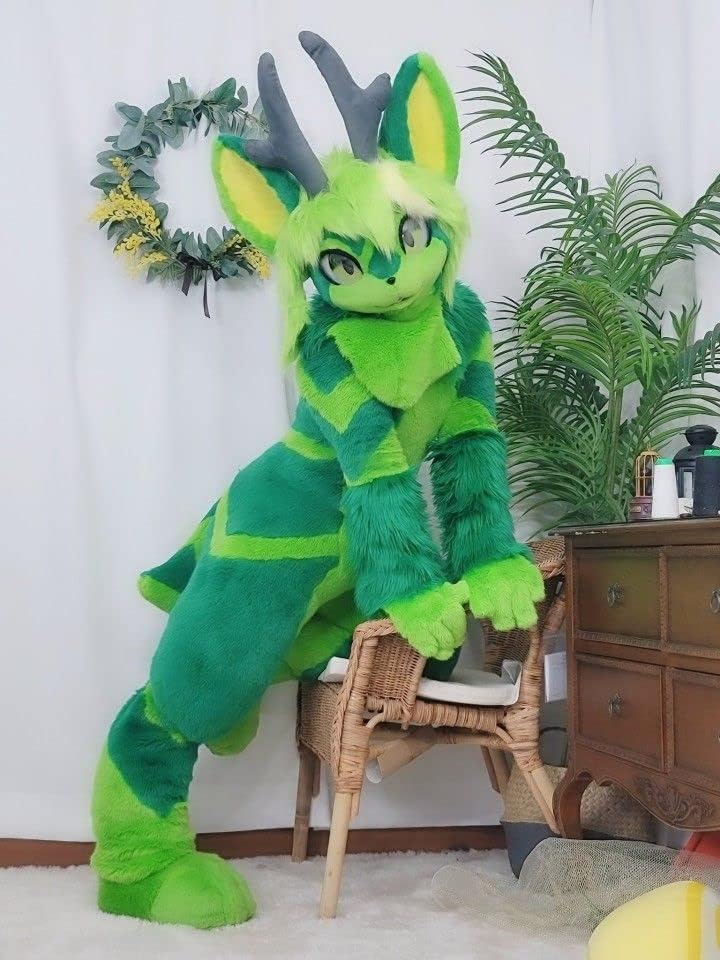 Green Dog Husky Cat Fursuit Fullsuit Costumes Full Furry Suit Furries Costume Anime CUSTOM