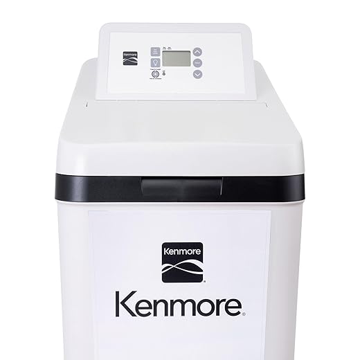 Kenmore 350 Water Softener With High Flow Valve | Reduce Hardness Minerals & Clear Water Iron | Whole Home Water Softener | Easy To Install | Reduce Hard Water In Your Home , Black