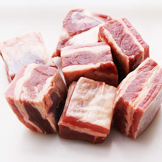 Amazon 牧草牛 ナーベル 牛バラ肉角切り 約500ｇ 冷凍 男の台所 牛肉 通販