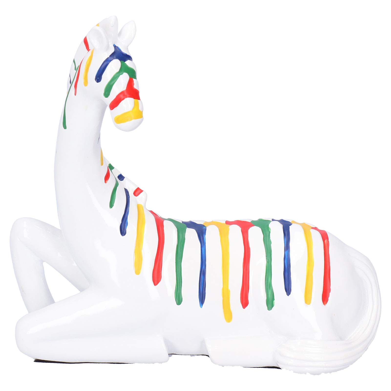 Figurine en céramique cheval coloré décoration maison moderne 18,5 cm Aramox