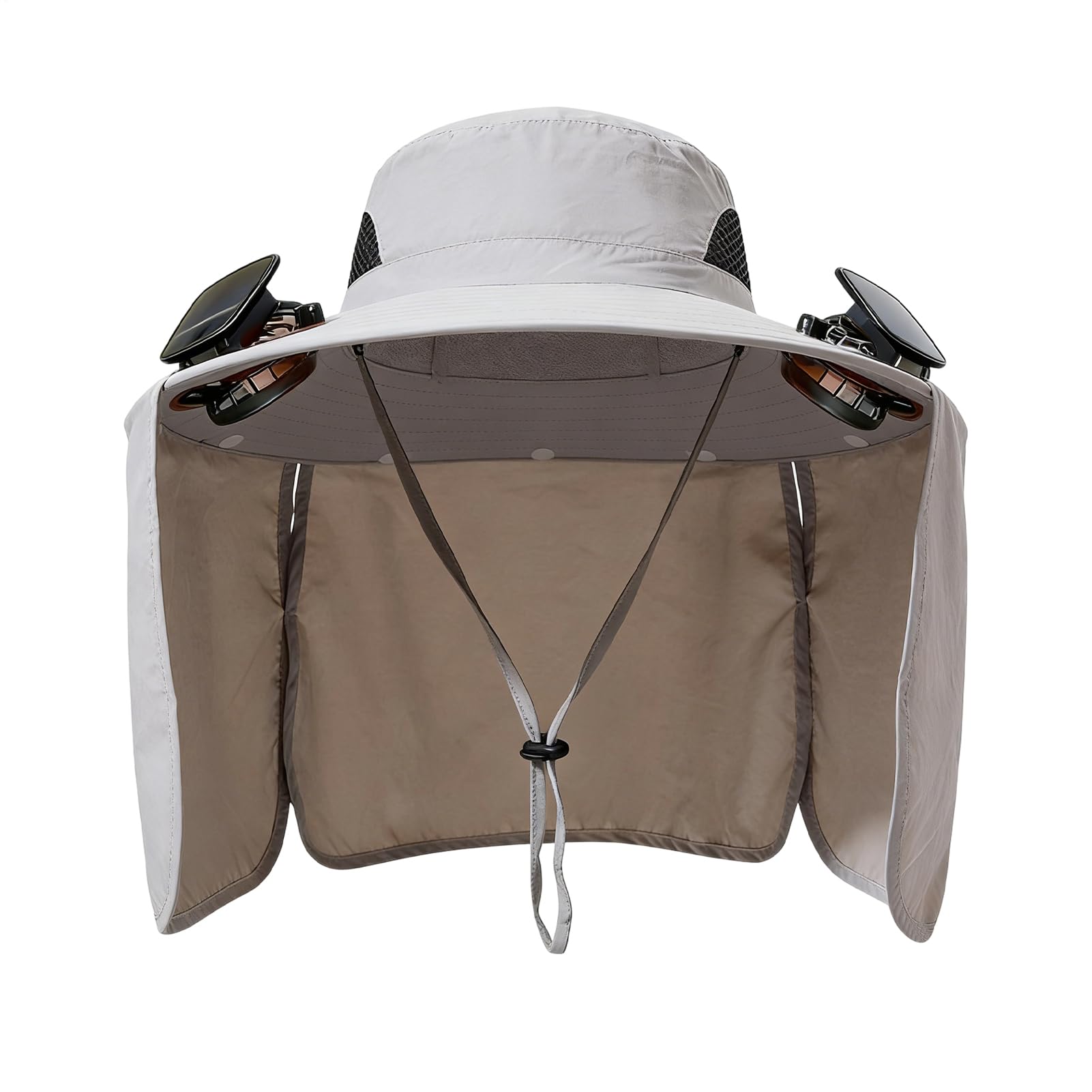 Sombrero con Ventiladores | Protección UV para Cabeza - Sombrero Plegable de con 2 Ventiladores Solares | para Hombre Mujer Senderismo Exterior Playa Vacaciones Verano
