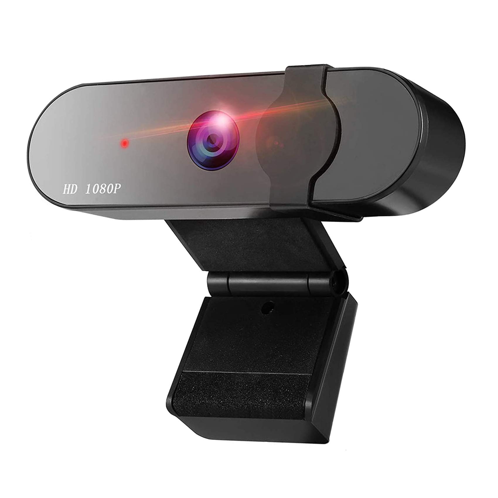 GeekerChipWebcam with Microphone,1080P HD USB Webcam,Built-in Mic,for Video Call,with Tripod, Online Study,Conference,Recording,Adjustable Base