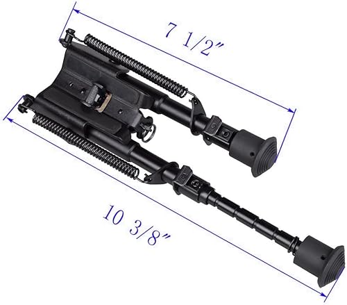 Miniatura 3 de AVAWO - Soporte de dos patas para rifle de caza táctico, 6 pulgadas a 9 pulgadas, ajustable, ultrarresistente.