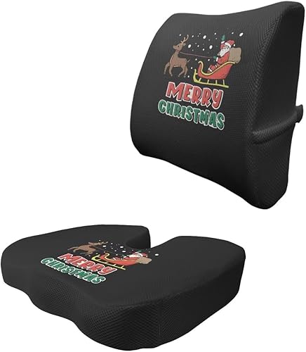 Miniatura 7 de Cinturón de Navidad de espuma viscoelástica para silla de oficina, asiento de automóvil, silla de ruedas, viajes, reduce la presión del coxis y