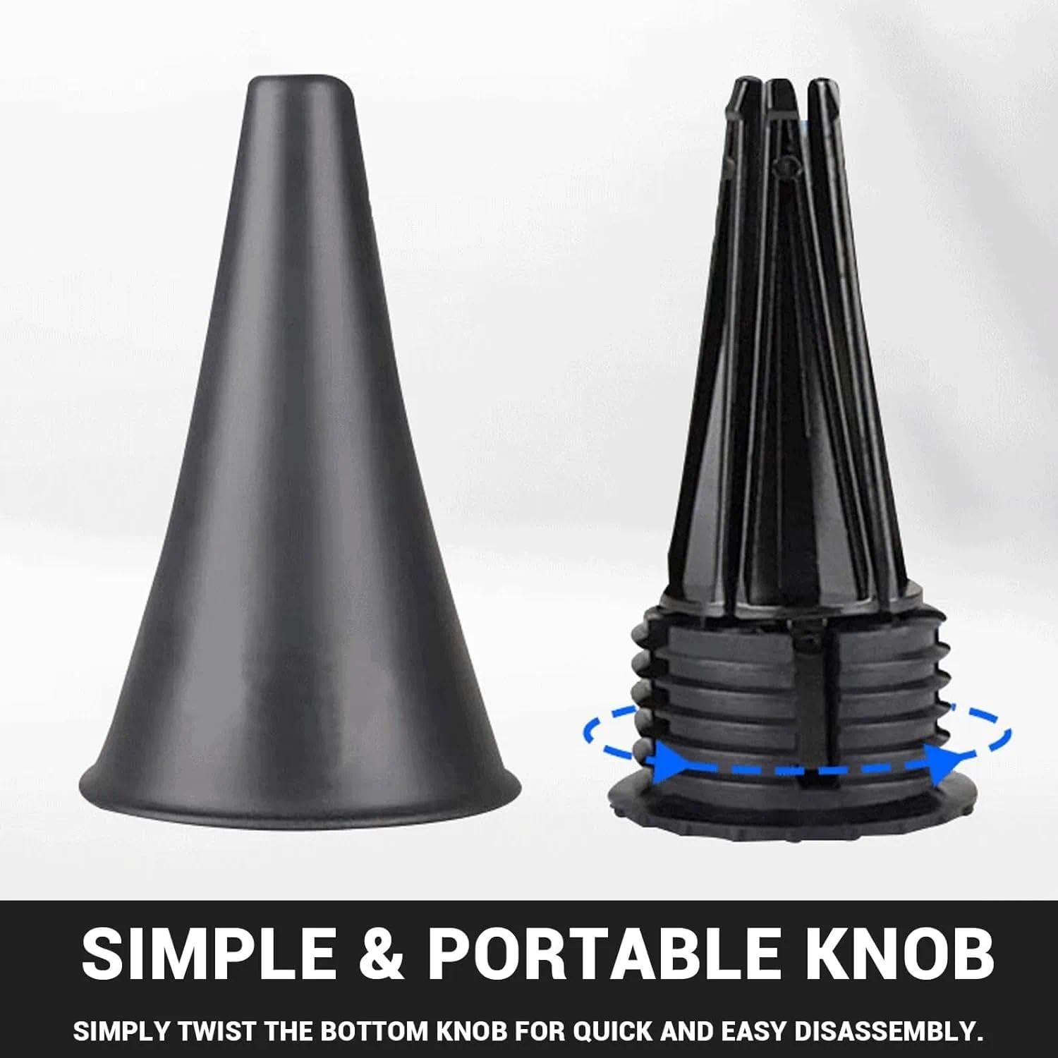 10.5cm Support de Trompette Pliable Pied de Trompette Noir pour Clarinette en Pavillon avec 5 Pattes, Support de Cône Court pour Clarinette A et B