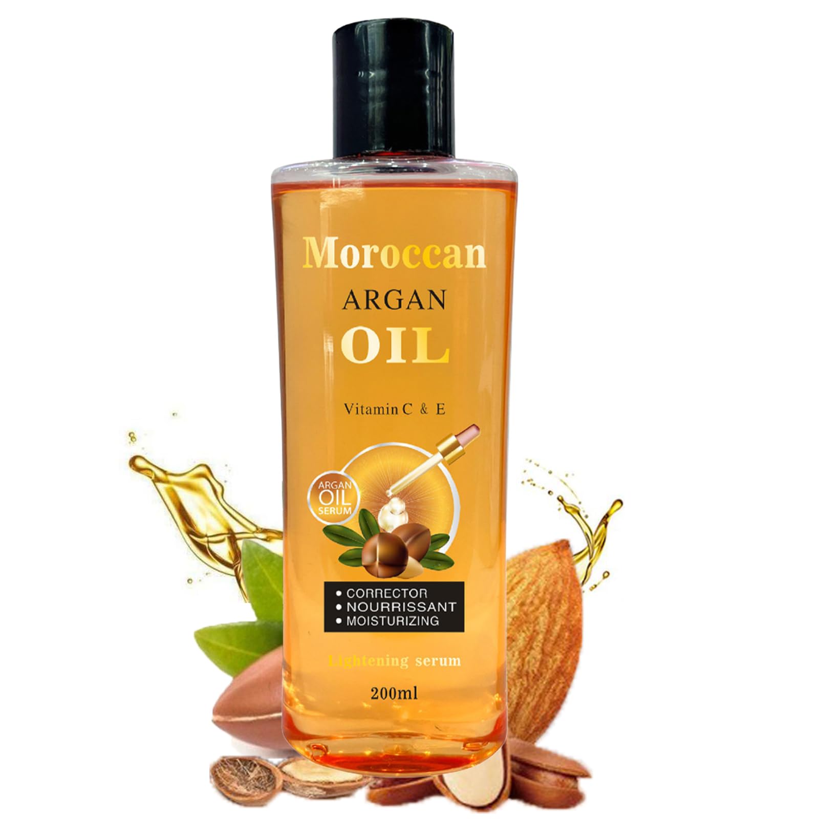 Moroccan argan oil for hair and skin, lightweight body oil for daily hydration