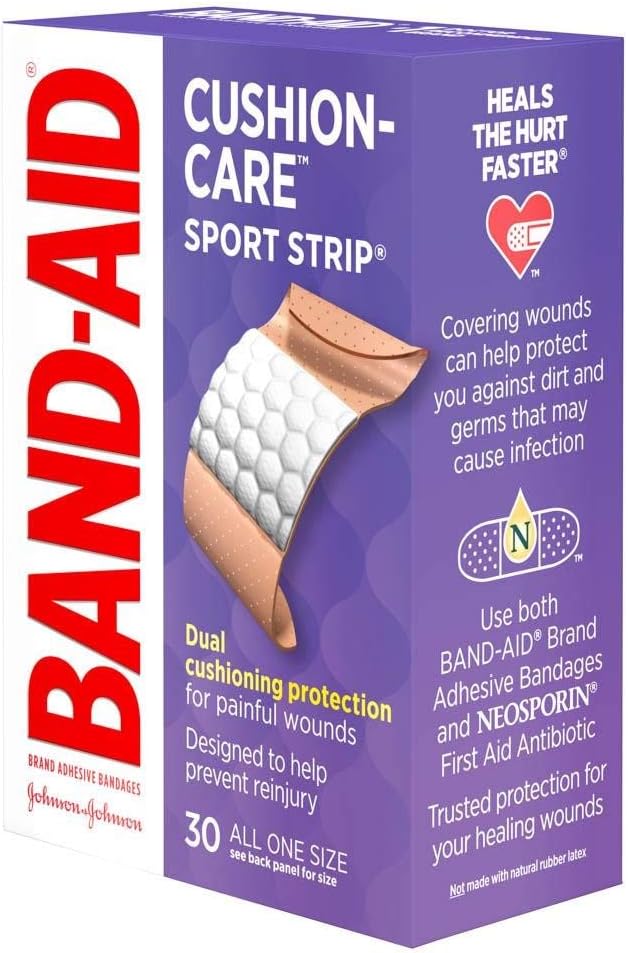 Band-Aid Brand Adhesive Bandages, Sport Strip, Extra Wide, 30 Count (Pack of 2)
