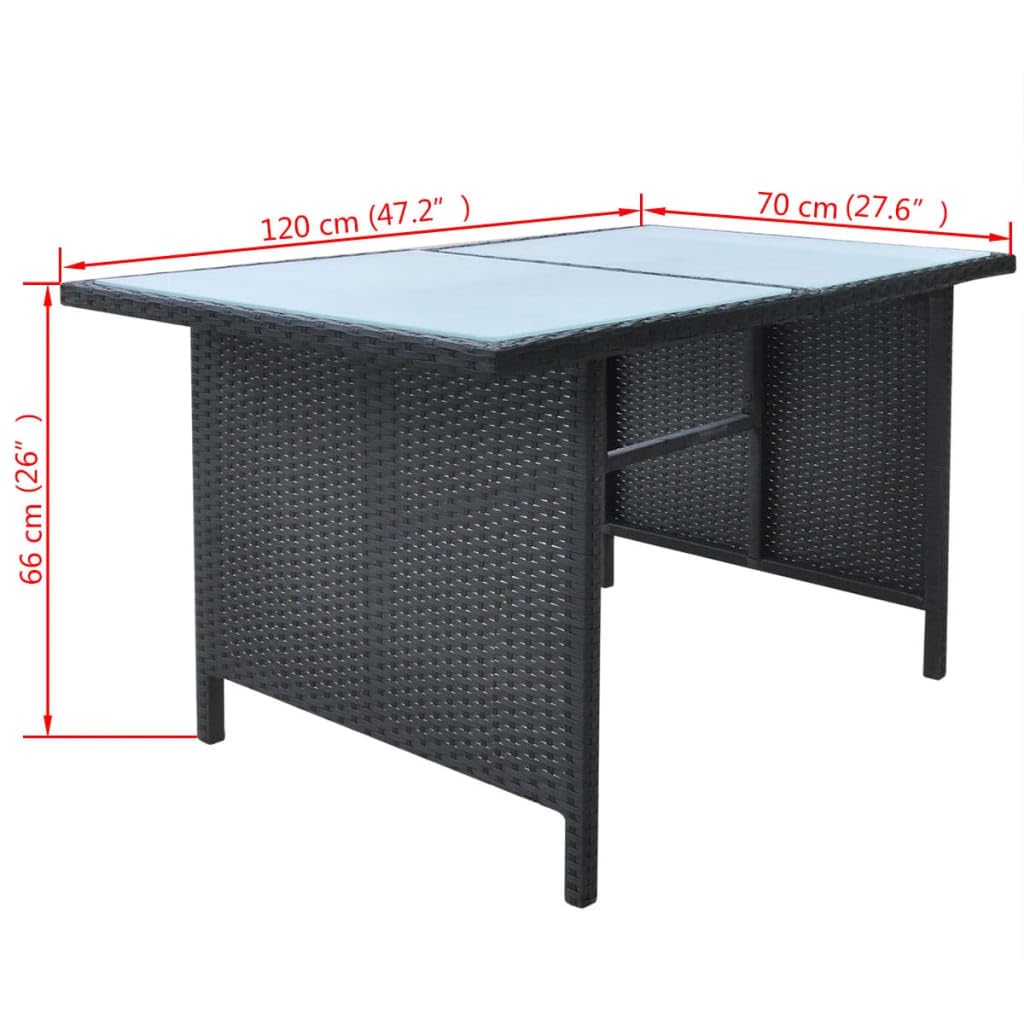 vidaXL Set da Pranzo da Giardino 18 pz in Polyrattan Nero Tavolo Sedie Esterni