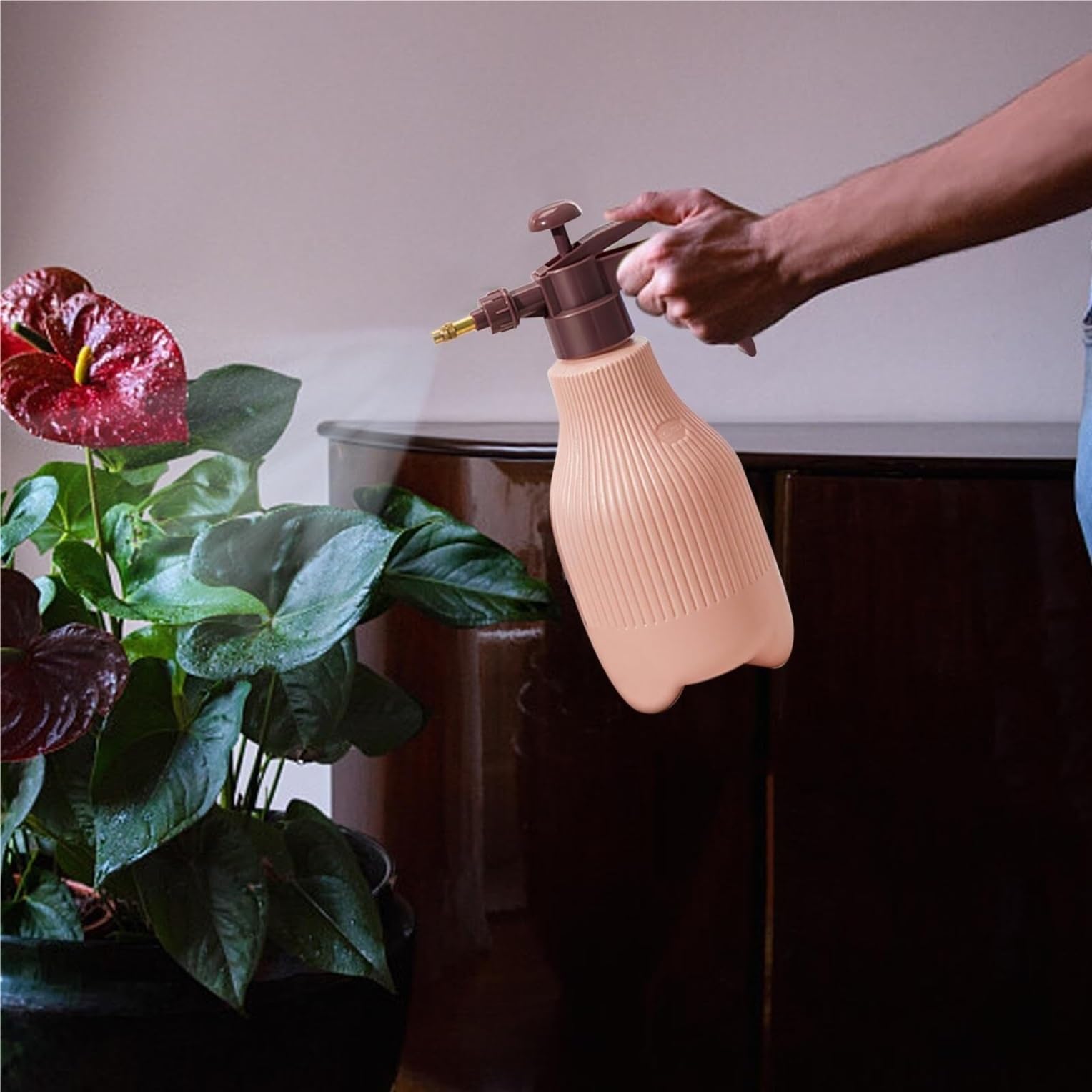 Hauspflanzengießkanne Sprühflasche Für Pflanzen, Mister-Sprühflasche, Wassersprüher, Drucksprühflasche Für Den Hofgarten Bewässerungsgeräte(Blue)