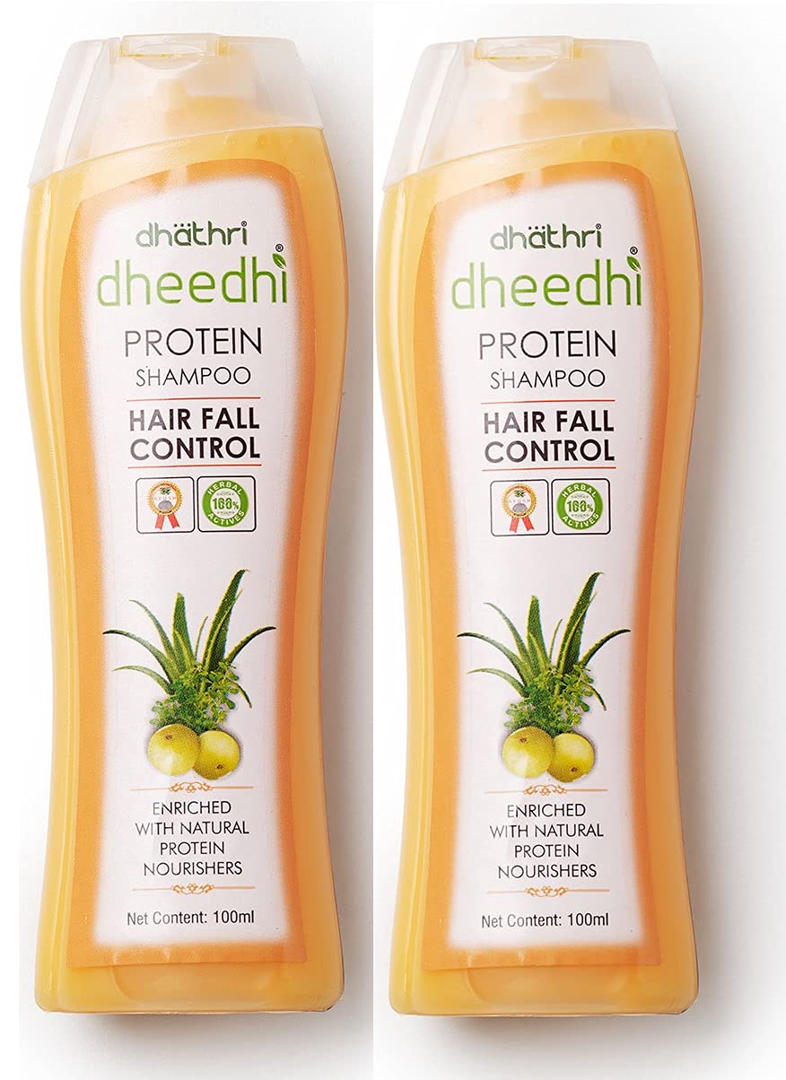 Dhathri Dheedhi Protein Shampoo| Herbal Shampoo for Hairfall Control | Repairs Damaged Hair |100 ml pack of 2