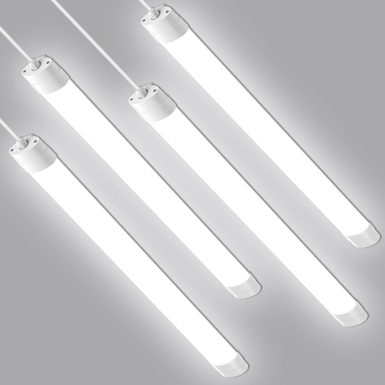 wowspeed 3FT LED Batten Light 30W 90cm Linkable Tube Lights 6500K 4 Packs — image 1