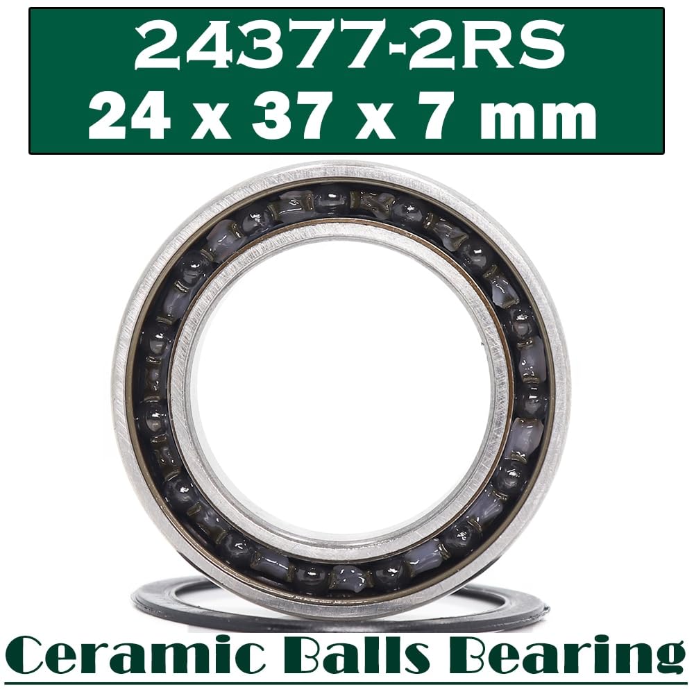 24377 Rodamiento cerámico híbrido 24 * 37 * 7 mm Buje de Bicicleta 24377RS Si3N4 Rodamientos de Bolas 24377-2RS MR24377 H7 2RS