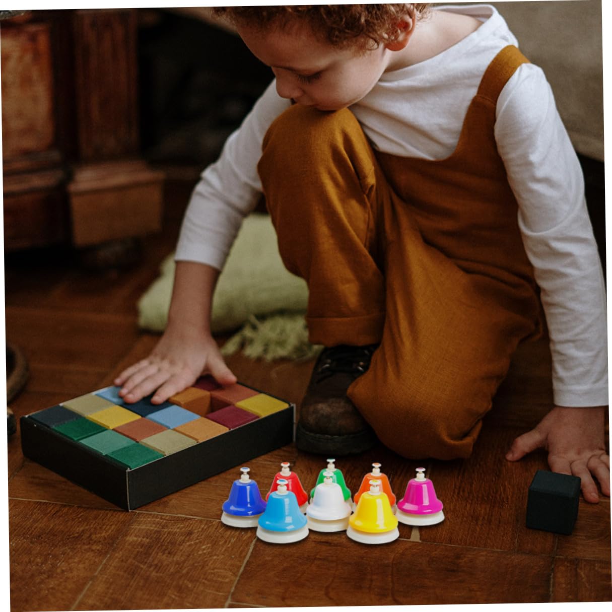 Campanello Musicale in Acciaio Inox a 8 Toni per Bambini | Gioco Educativo per Scuola Primaria, Set Leggero, per Ragazzi e Ragazze