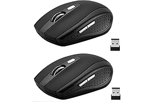 2 Pack Wireless Mouse, 2.4Ghz Wireless Mouse with USB Nano Receiver