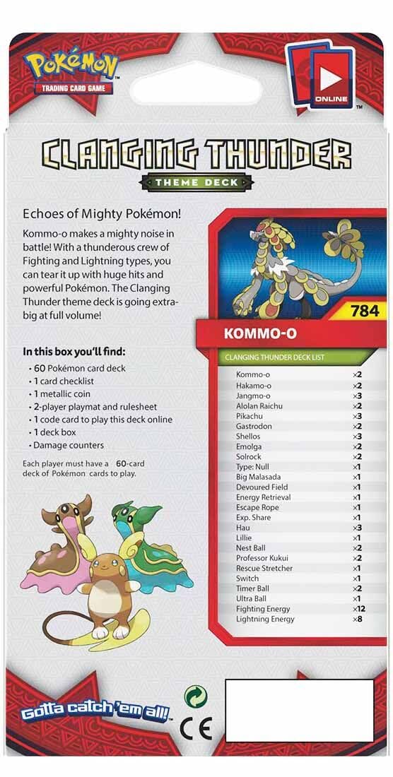 Pokemon Cards Sun & Moon Crimson Invasion Theme Deck - Kommo-o or Hydreigon  - one at random : Amazon.in: Toys & Games