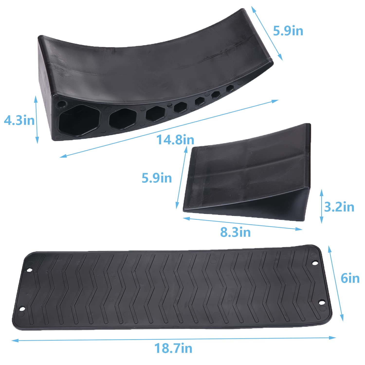 Buy Homeon Wheels 2 Pack Camper Leveler Two Curved Levelers Two Blocks