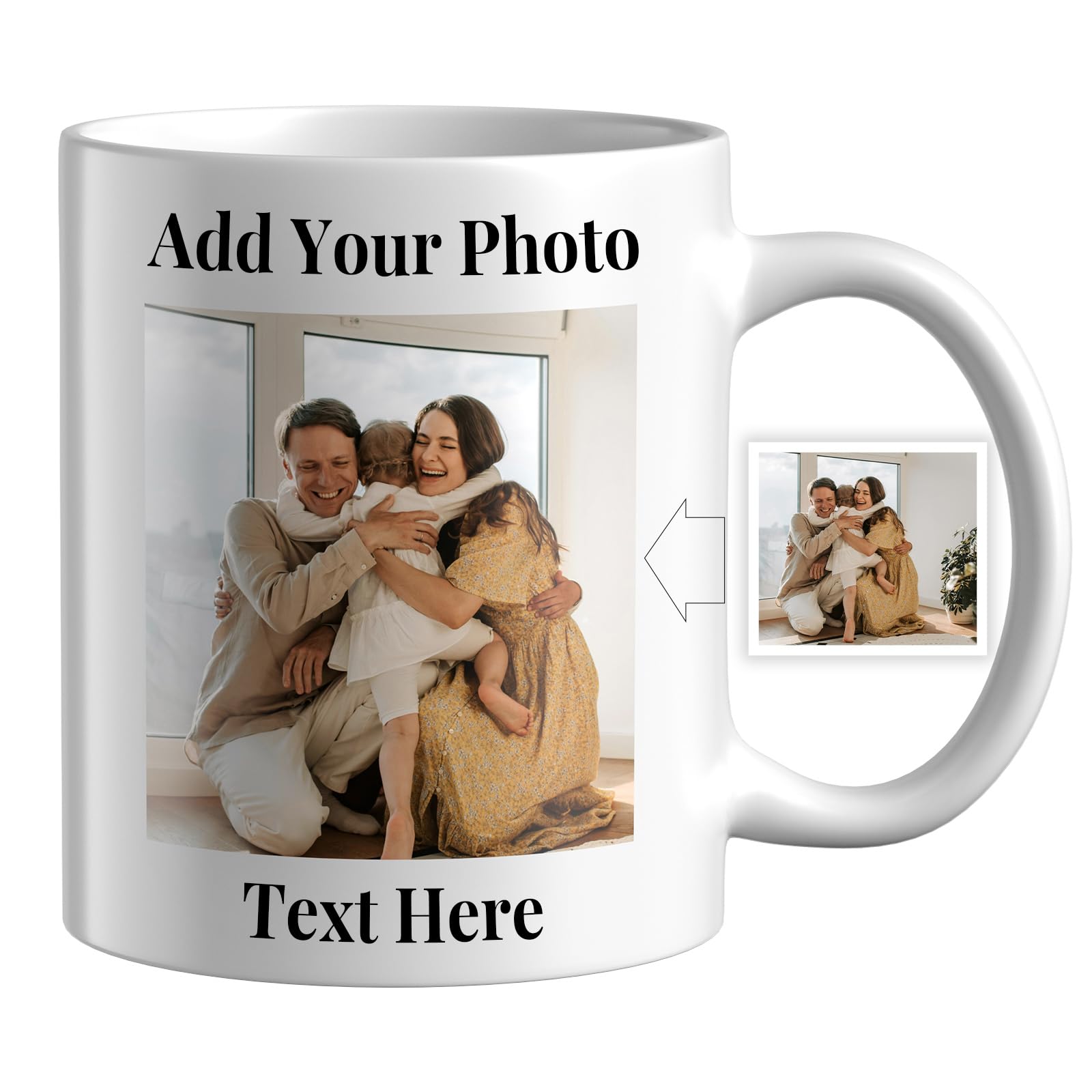 Custom Mug with Photo Personalized Coffee Mug with Picture Custom Coffee Mugs With Name 11oz Double Side Custom Mug Novelty Customized Gifts for Men and Women