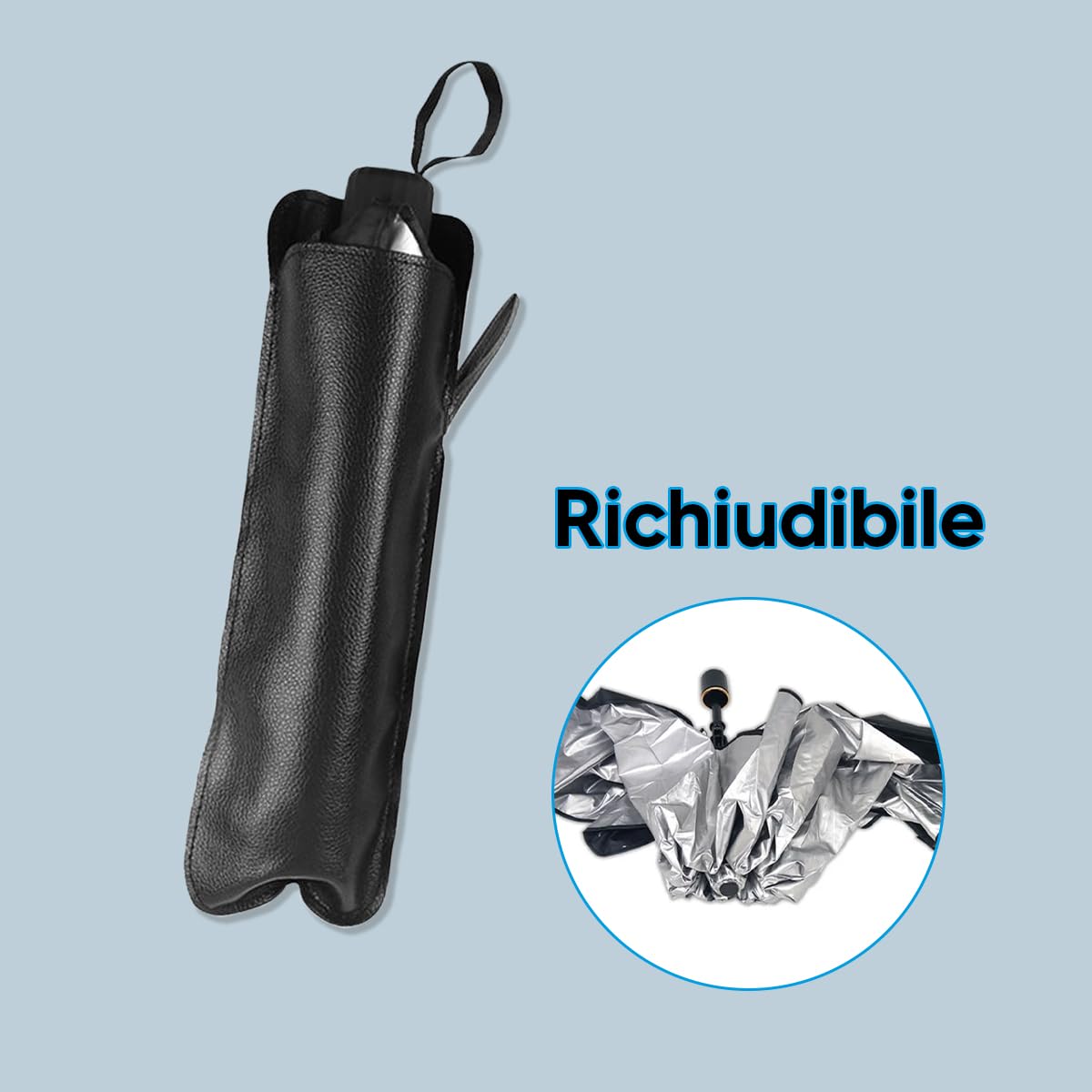 IQ - Ombrello Parasole per Parabrezza Auto - Schermo Anti-UV - 138x75cm, 121x65cm (121x65cm