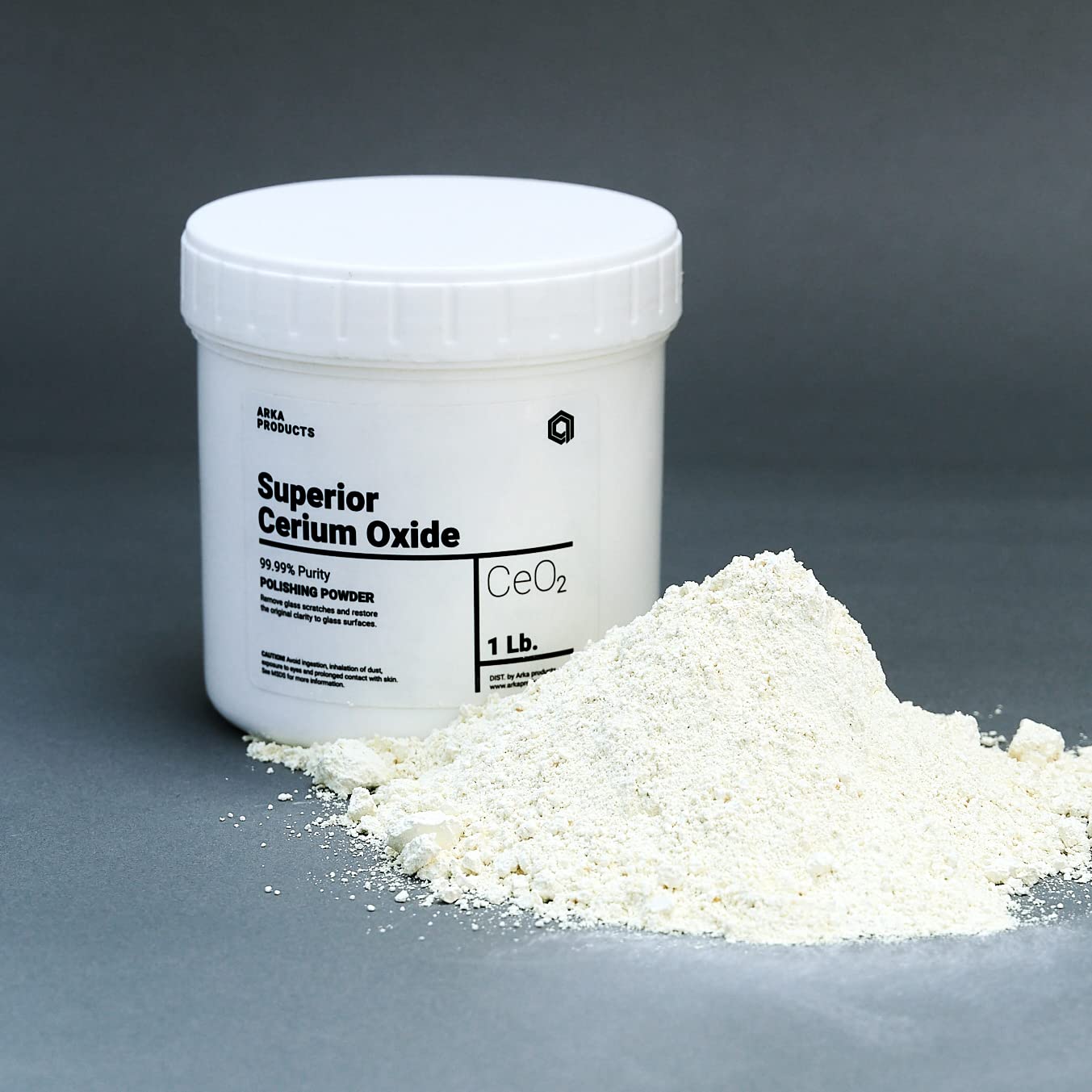 Premium Cerium Oxide- Optical Grade Compound 1lb for Scuff, Marks and scratchs in Glass and Mirrors
