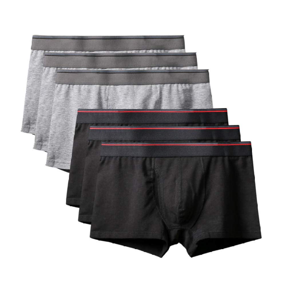 Boxer Pantaloncini da Uomo Taglie Forti da Uomo in Cotone Sexy di Moda Mutande da Uomo Mutandine da Uomo Grandi (Pacco da 6) Stely B