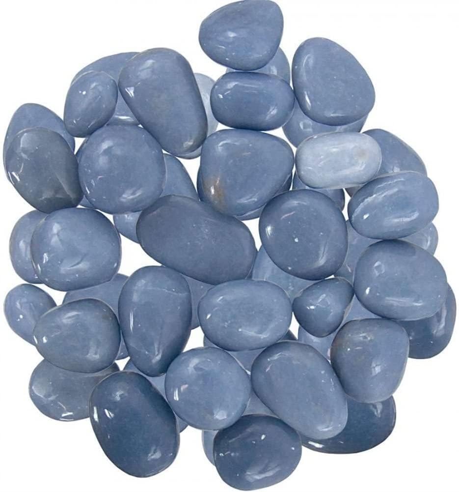 Meditation Home Natural Crystal Bulk Pebble Onyx Home Decor Gem Tumble (Color : Blue, Size : 100-150g)
