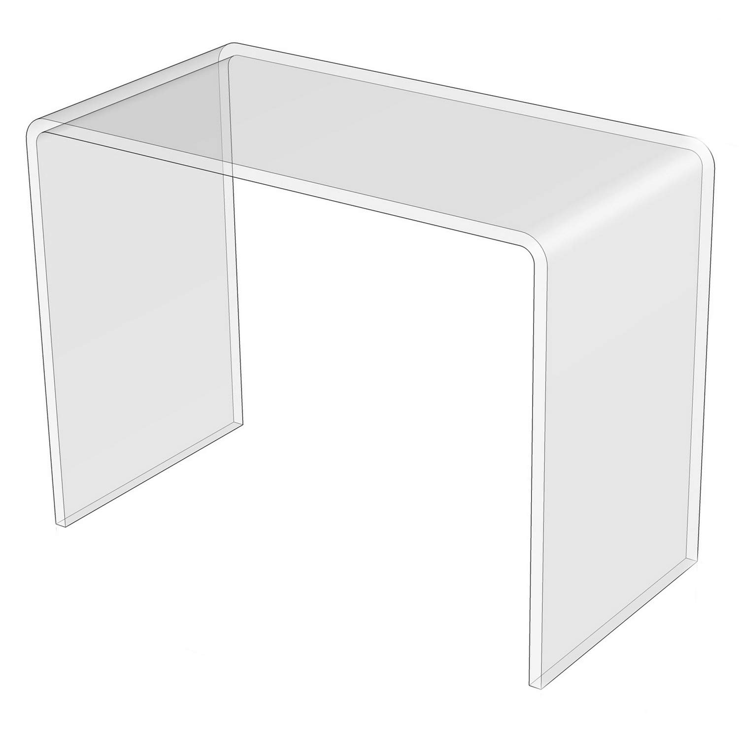 3R W Design Clear Acrylic Display Risers- Premium Shelf Riser Display Stands and Plinths - Hoverstand- Made in UK (S4mm-thick-20cm-10cm-15cm, Max Load 1kg)