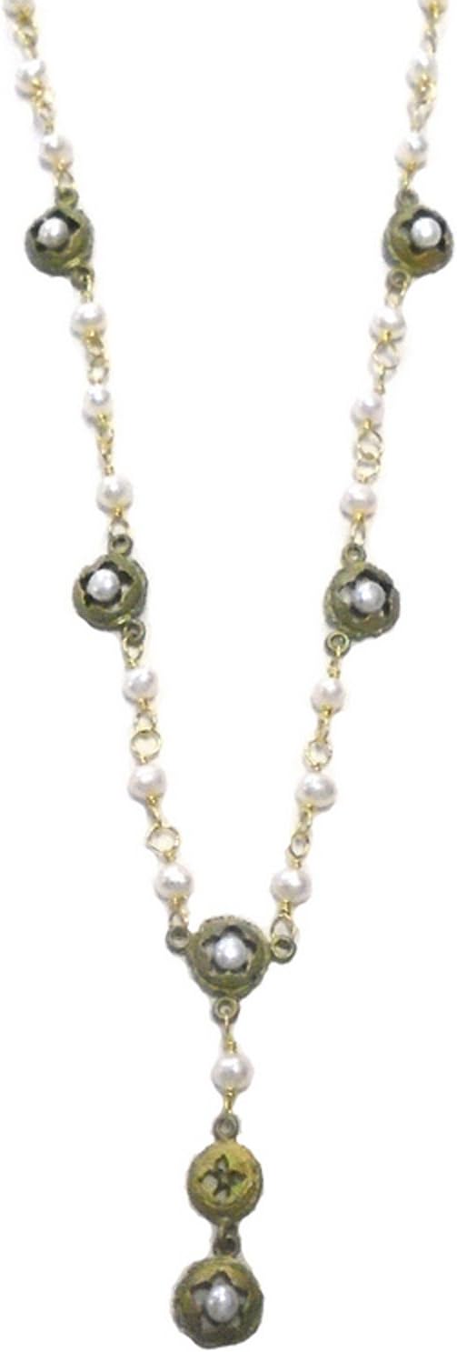 "Eucalyptus & Pearls" Necklace By Michael Michaud for Silver Seasons- Ours Exclusively