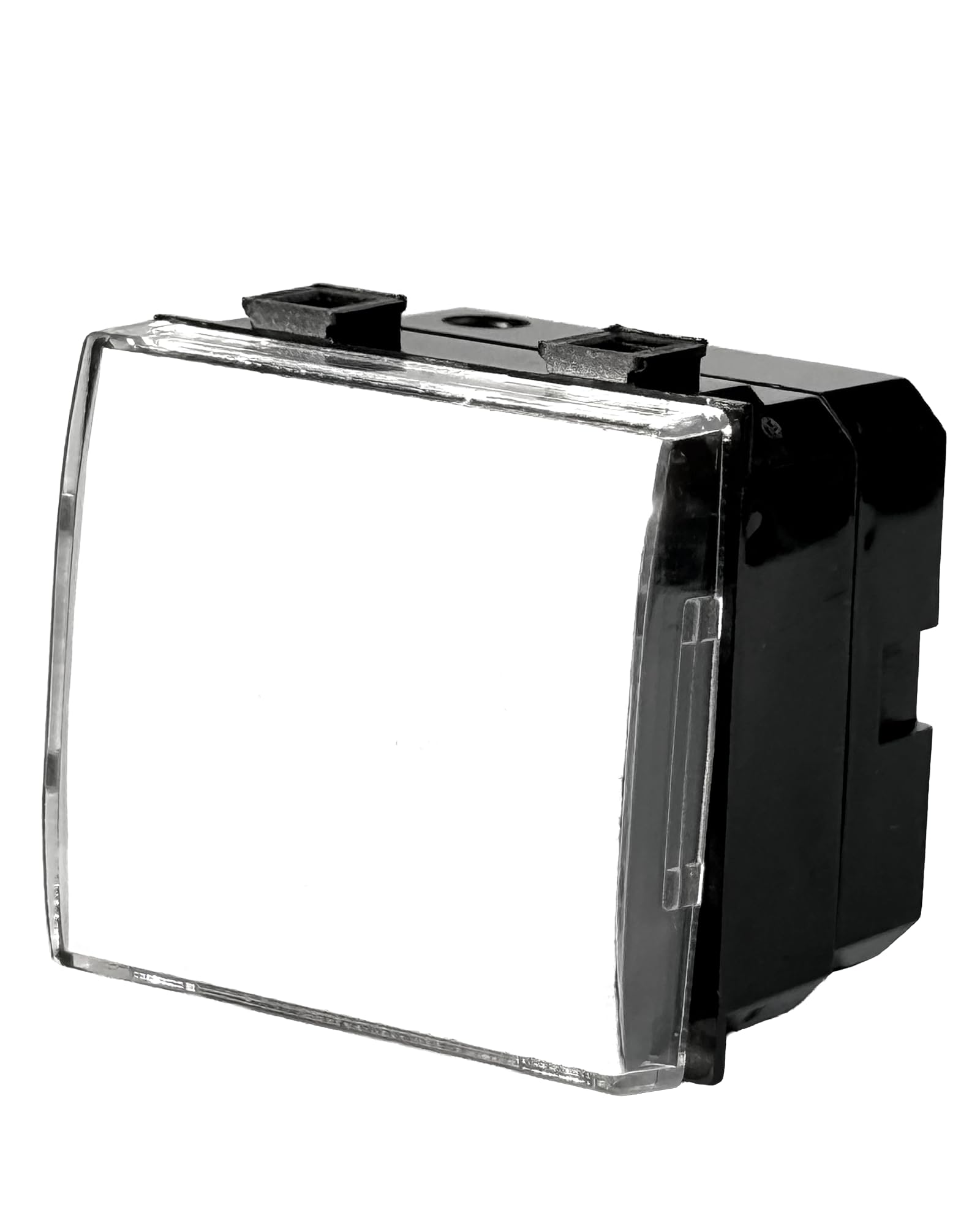 Bratek Pulsante Portanome per Campanello Porta Ingresso Casa Compatibile Bticino Matix - Pulsante Campanello Esterno Casa da Incasso con Targa Porta Nome x Supporti Matix - Sostituisce AM5008, Bianco
