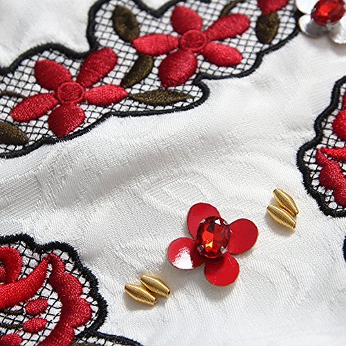 Diamondo Infantil Meninas Vestido de Véu Branco Diamante Floral Saia de Vestido de Princesa (Idade (