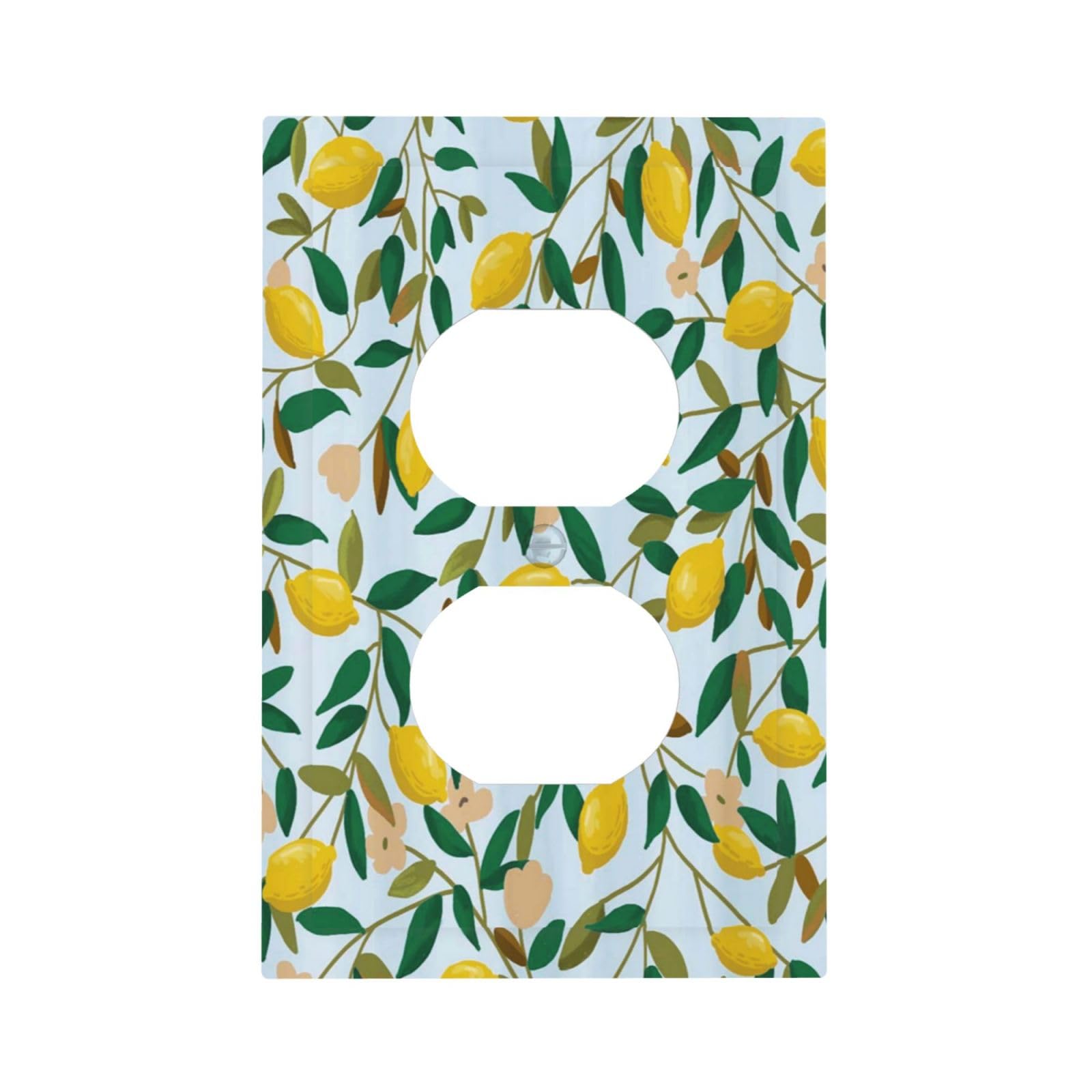 Rustic Floral Outlet Covers - White Pear Flowers -28
