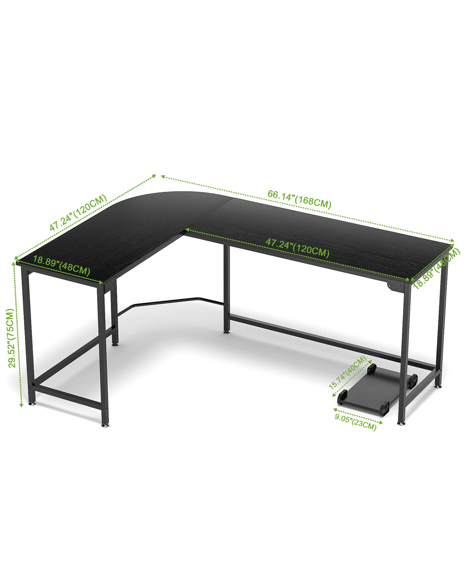 Buy Teraves Modern LShaped Desk Corner Computer Desk Home Office Study