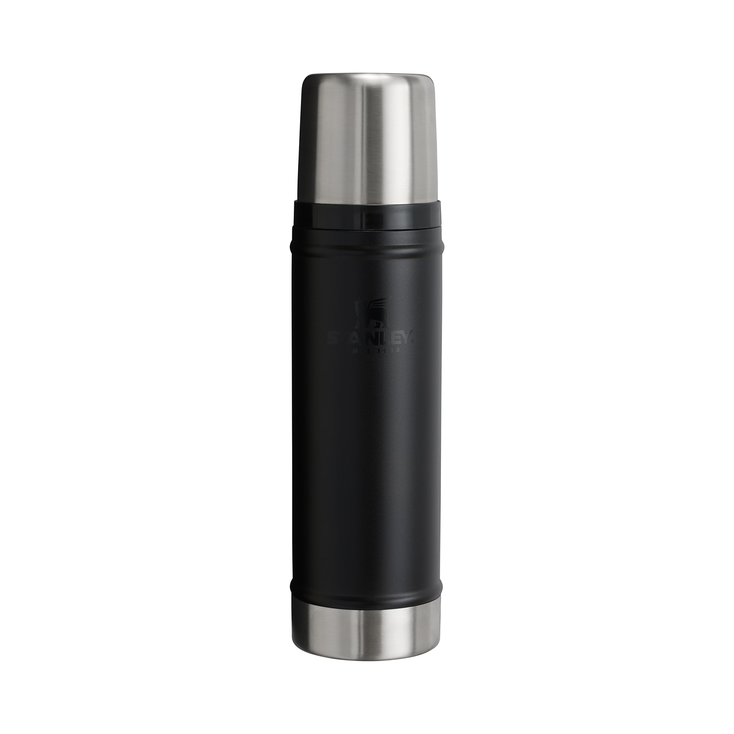 Stanley 1913 Classic Legendary Thermal Flask 0.59L - Keeps Hot Or Cold for 18 Hours - BPA-Free Insulated Bottle - Stainless Steel Coffee Flask - Leakproof - Dishwasher Safe - Black 2.0 โ image 1