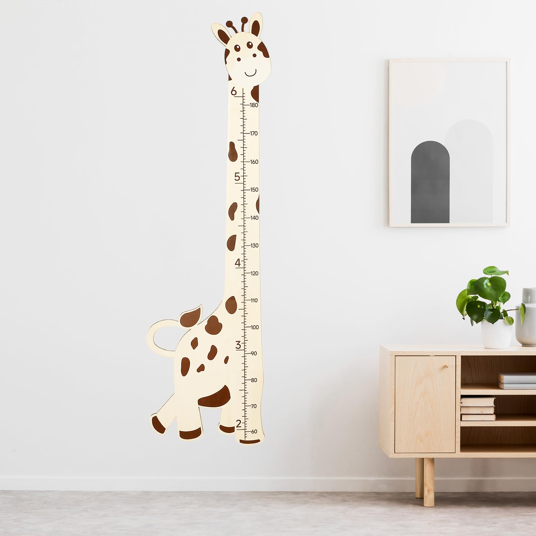 Growth Chart for Wall Wooden - Cute Giraffe Kids Height Wall Chart, Height Measurement for Wall Ruler Wall Chart for Kids Height, Wall Measuring Chart for Bedroom Playroom Nursery Decor