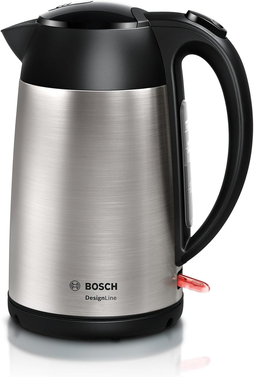 Bosch TWK3P420 Bollitore, DesignLine, Capacità 1,7l, Beccuccio antigoccia, 3 livelli di sicurezza, Indicatore livello acqua, Inox - Immagine 1