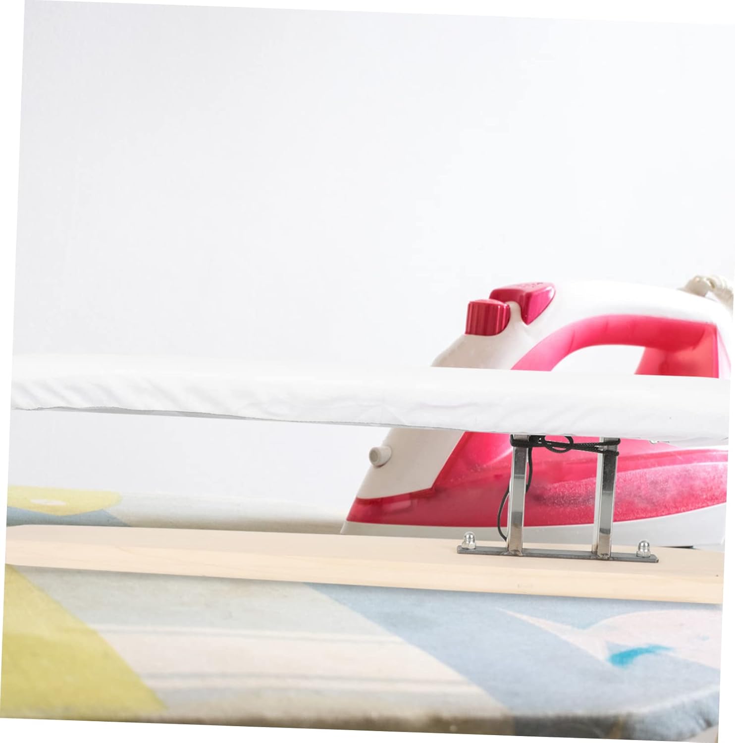 Wood Ironing Board Ironing Stand for Home Use Compact Design Suitable for Dorms Apartments and More with Tailored Cover for Secure Fit