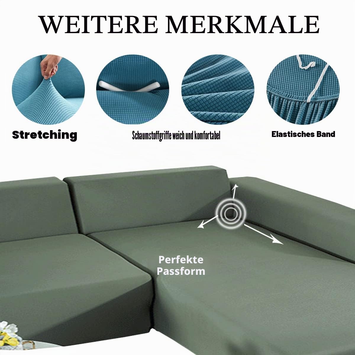 Dicke Couchbezüge für 1, 2, 3, 4-Sitzer, Sektionalsofa, Couchbezüge, L-Form, Stretch-Schonbezug für Wohnzimmer, Hunde, Haustiere, waschbar, langlebiger Möbelschutz, Polarfleece, weinrot (3 Sitze)