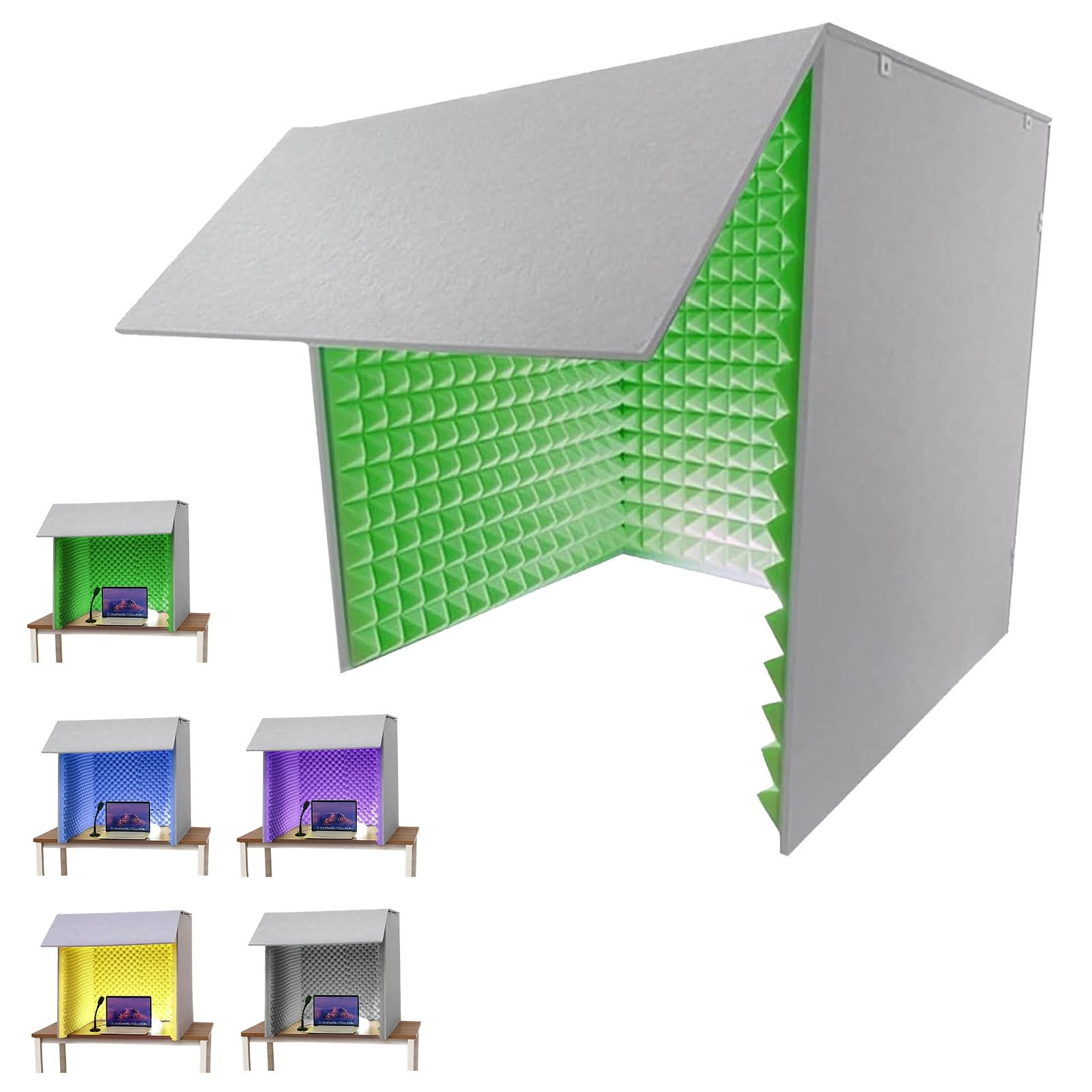 Przenośna obudowa do nagrywania płyt stacjonarnych, 80 x 80 x 80 cm Sound Booth, osłona absorpcji wokalnej, tarcza izolacyjna do studia domowego, nagrywanie muzyczne, podcasty, leczenie akustyczne