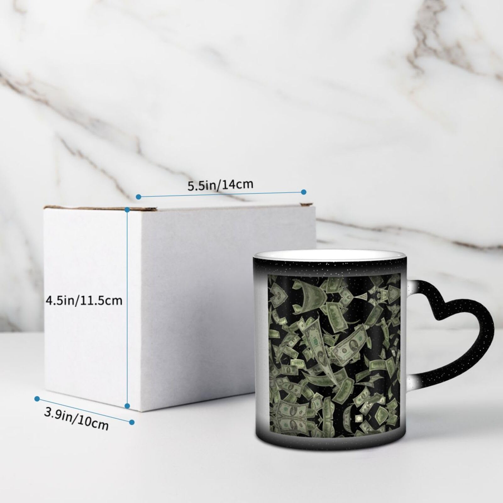 Mug En Céramique One Dollar - Couleur Vert - Marque CBKREATION - Fabriqué En France
