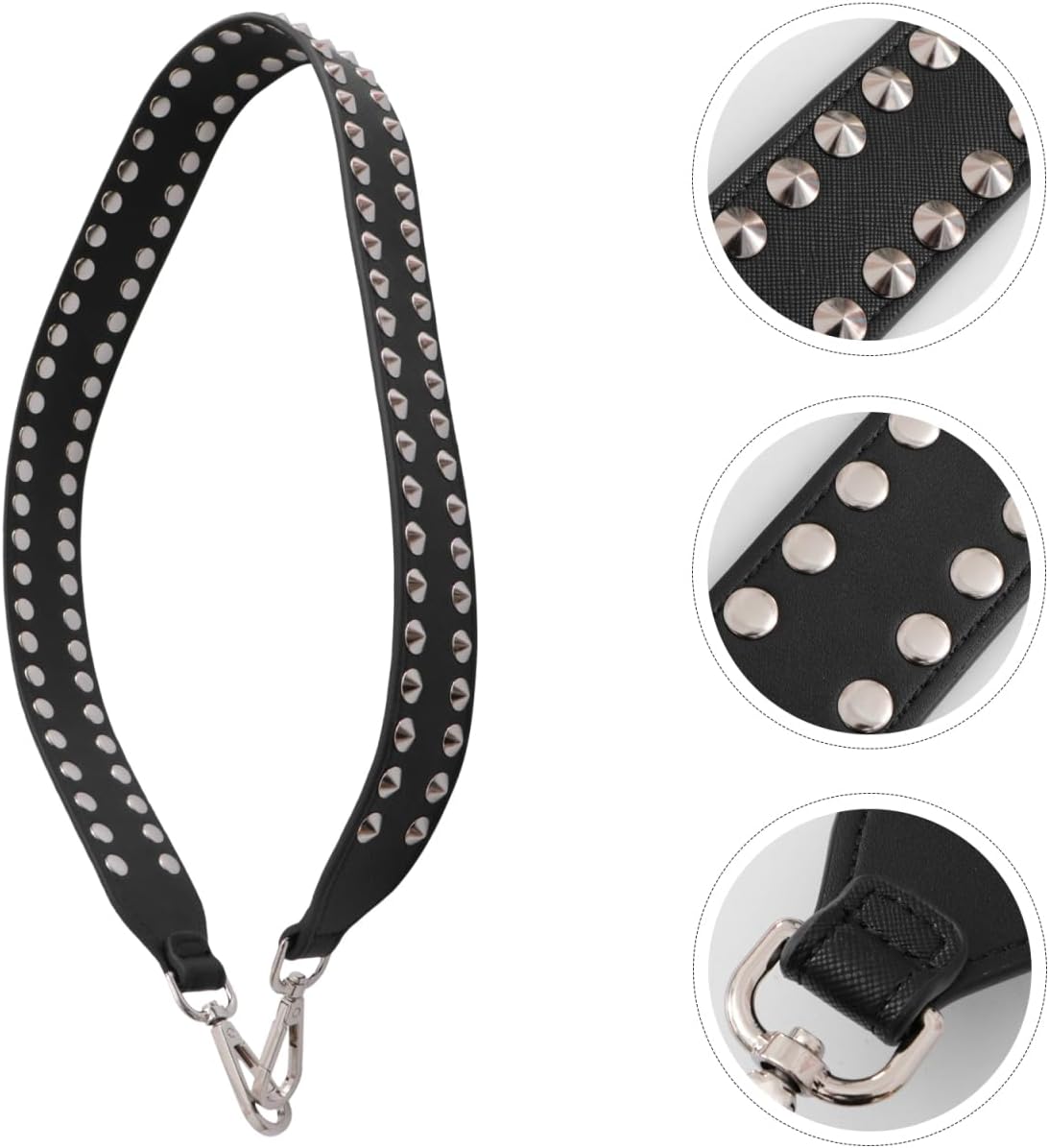ARTIBETTER Punk Wide Strap Rivet Shoulder Bag Strap 35.43In Studded Replacement for Women Bag Accessories Comfortable Durable Crossbody Purse - Image 8