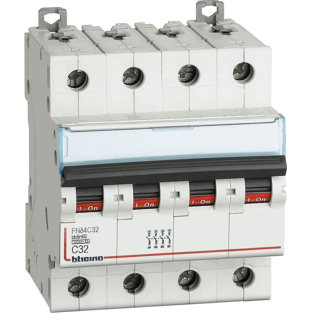BTicino FN84C32 Interruttore Magnetotermico Modulare BTDIN60 4P 32A Curva C
