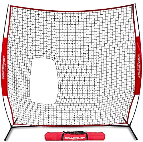 PowerNet 7x7 ft Pitch-Thru Protection Screen for Softball | 49 sqft Barrier | Perfect for Pitching...