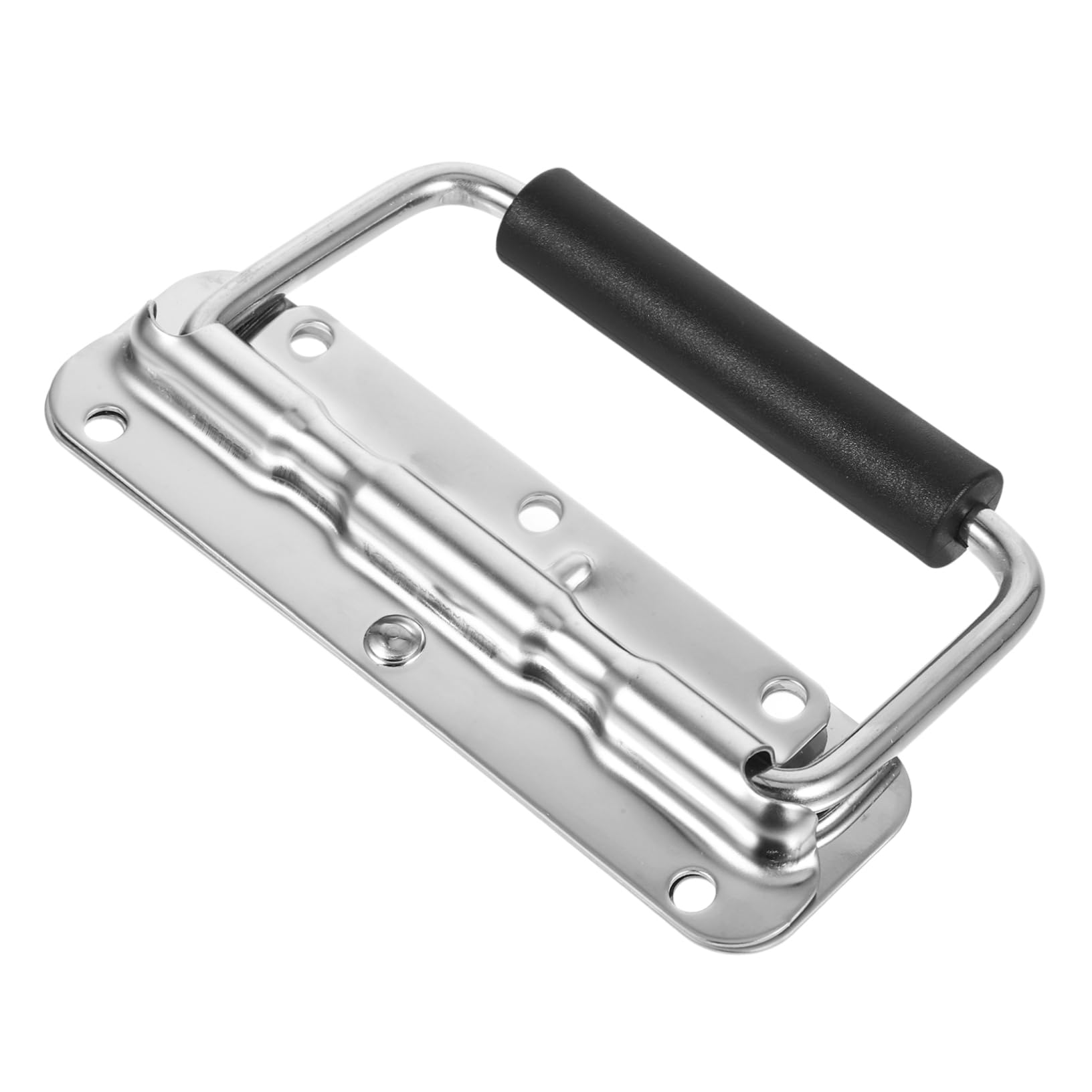 Mikikit Tool Box Stainless Steel Handles Foldable Pull Handles Portable Tool Storage Comfortable Grip for DIY