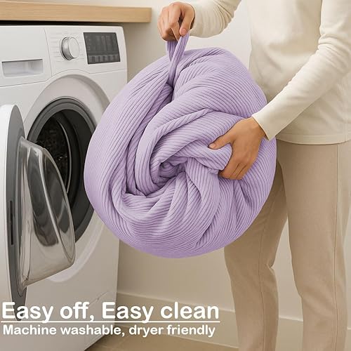 Miniatura 237 de Nobildonna - Funda para silla de puf (relleno sin relleno) de nido de pájaro para niños y adultos. Puf extra grande para almacenamiento de animales