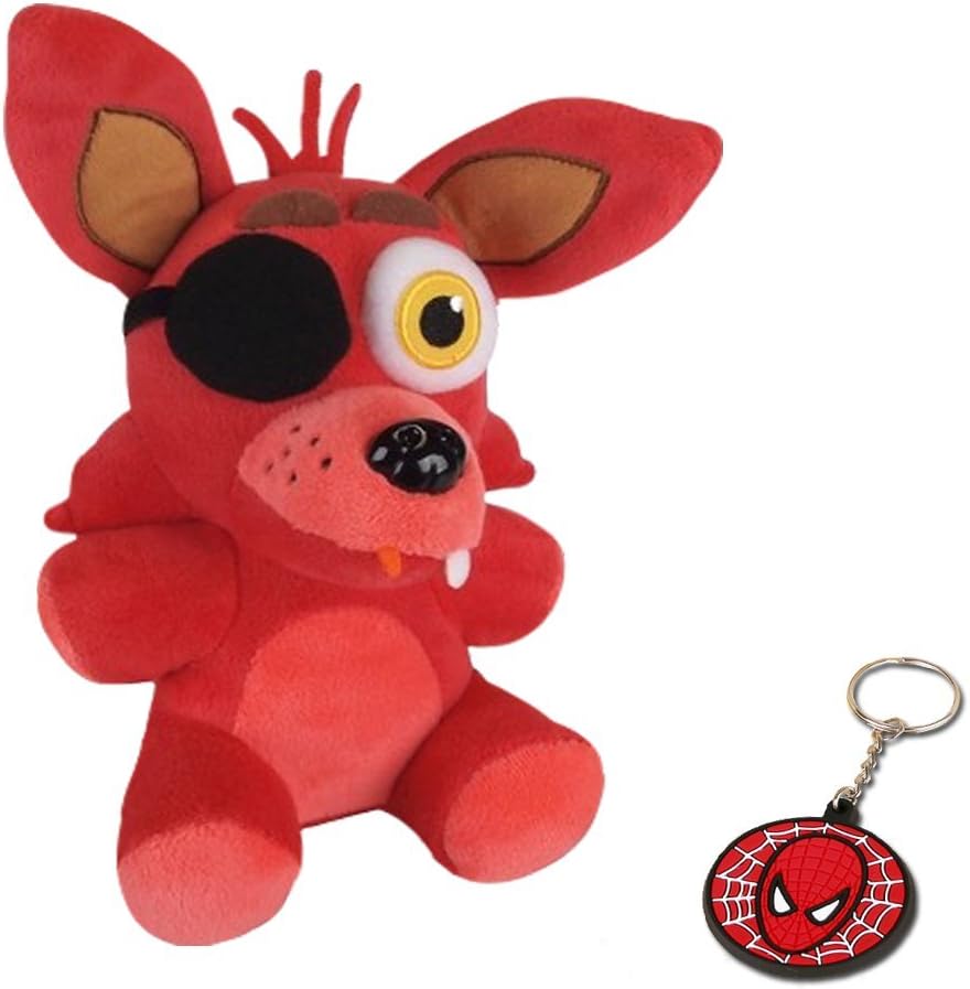 Foxy Plush Freddy Five Nights Cute Red Fox Plush Fnaf with keychain gift