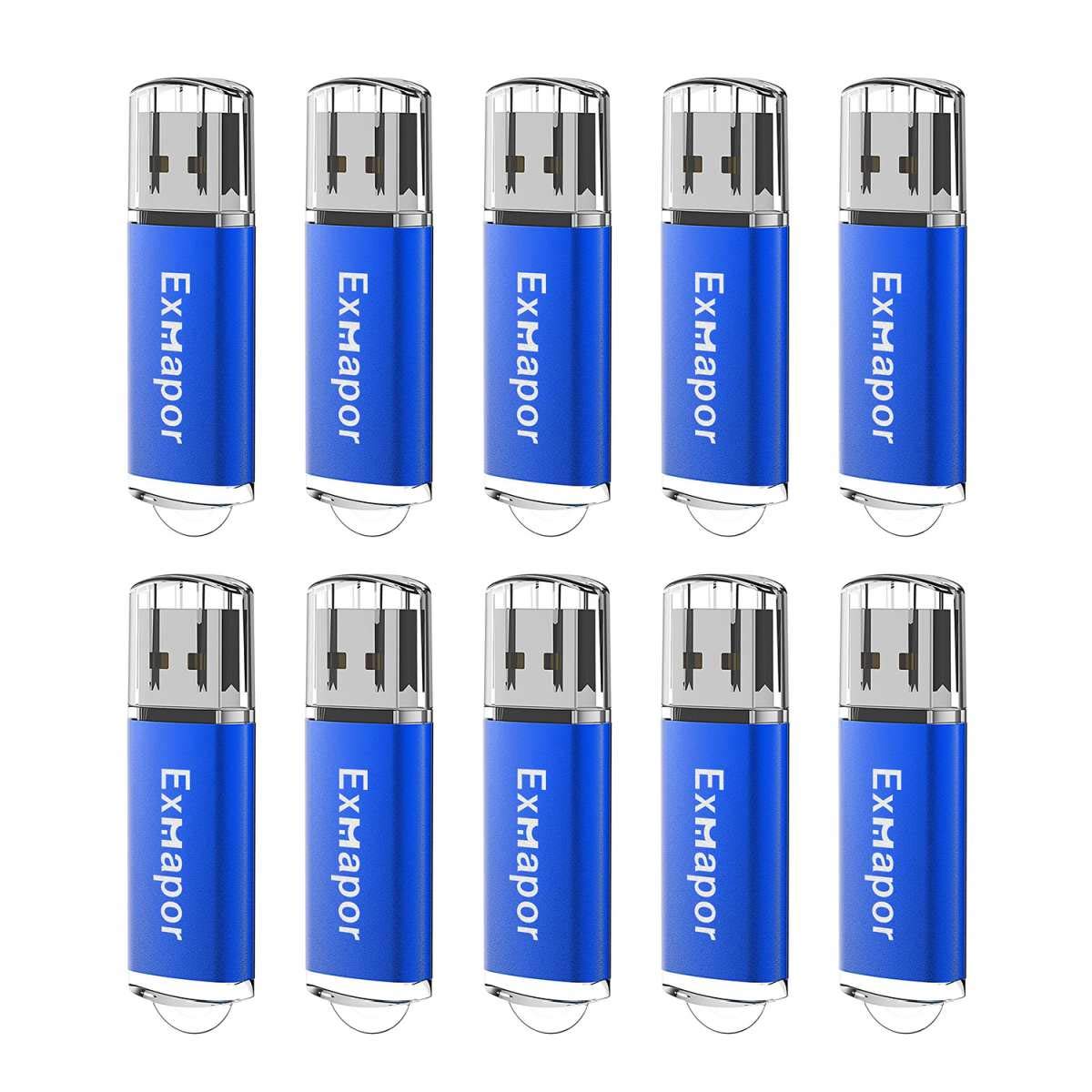 Amazon.co.jp: Exmapor 10個セット USBメモリ 2GB キャップ式 USB2.0