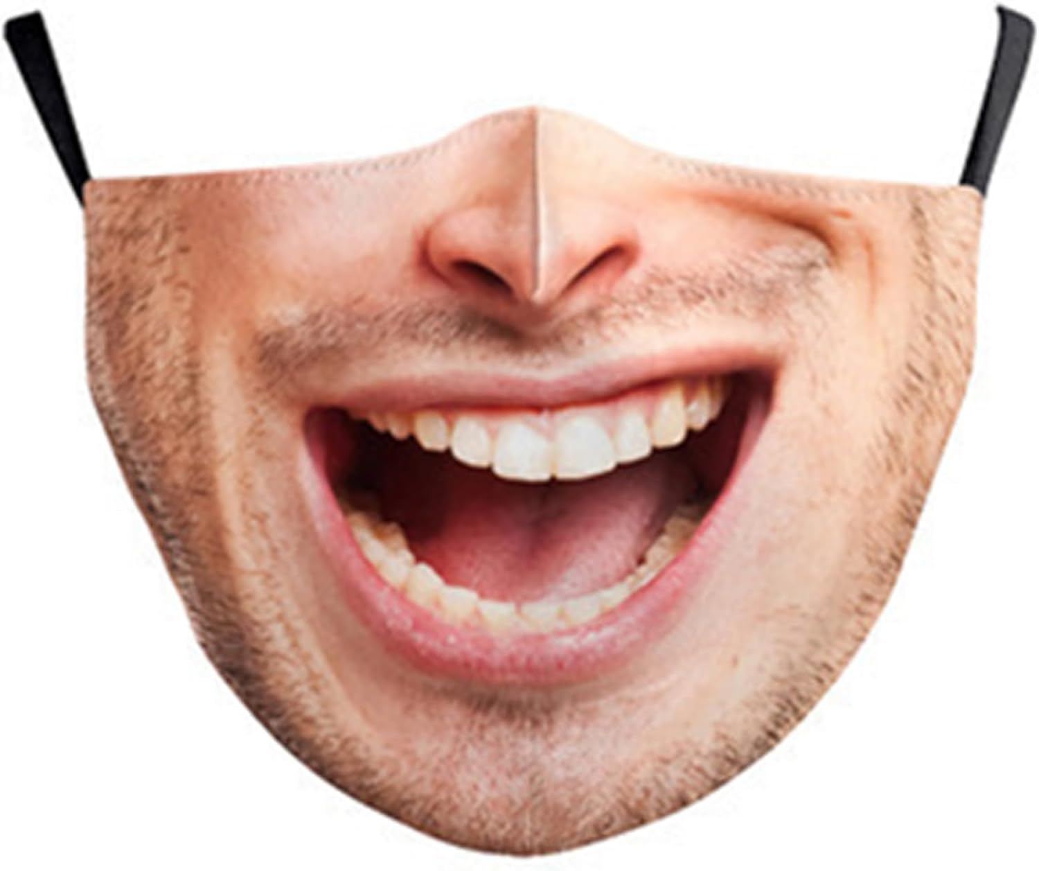 Hansber Big Mouth Expression Cotton Mask Washable Reusable Mask For Cosplay Party Unisex Adult Face Cover Accessory