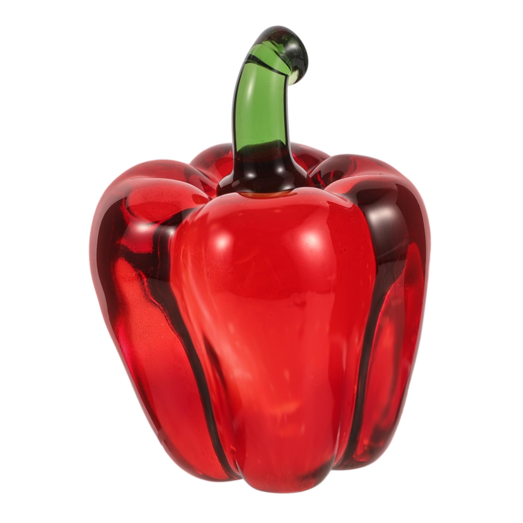 ABOOFAN 5 Pz Ornamenti di di cristallo peperoncino falso statua di peperoncino artificiale figurine di frutta da collezione figurina di peperone decorazione della scrivania rosso