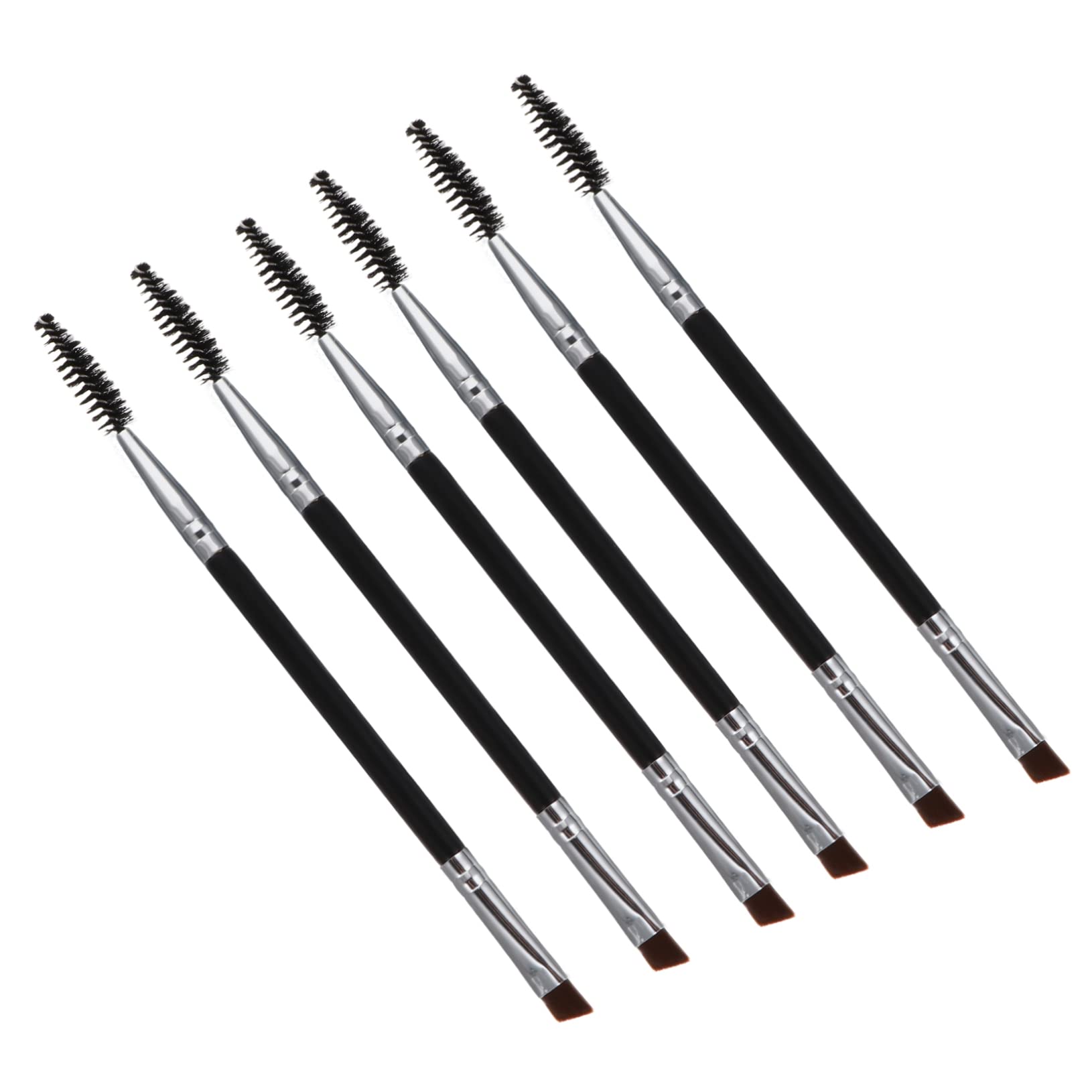 FOYTOKI 6pcs Eyebrow Makeup Tools Angled Eyeliner Brush Lash Brush Brow Brow Pro Comfortable Handle Share Family Friends