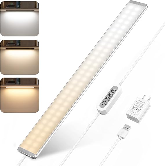 ASOKO Under Desk Light, 3 Temps Led Under Lighting, 16Inch
