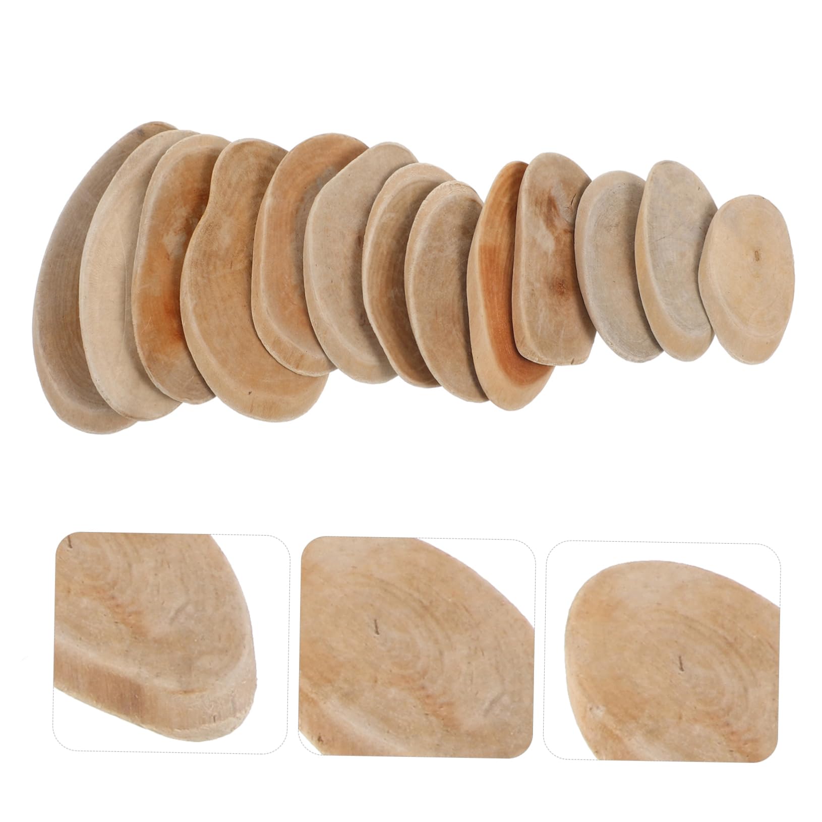 Cabilock 4sätze Natürlichem Für Vasenfüllungen Rustikale DIY Tischdeko Für Hochzeiten Veranstaltungen Und Zuhause Ovaler Vasenfüller Aus Holz Für Kreative Bastelprojekte Und